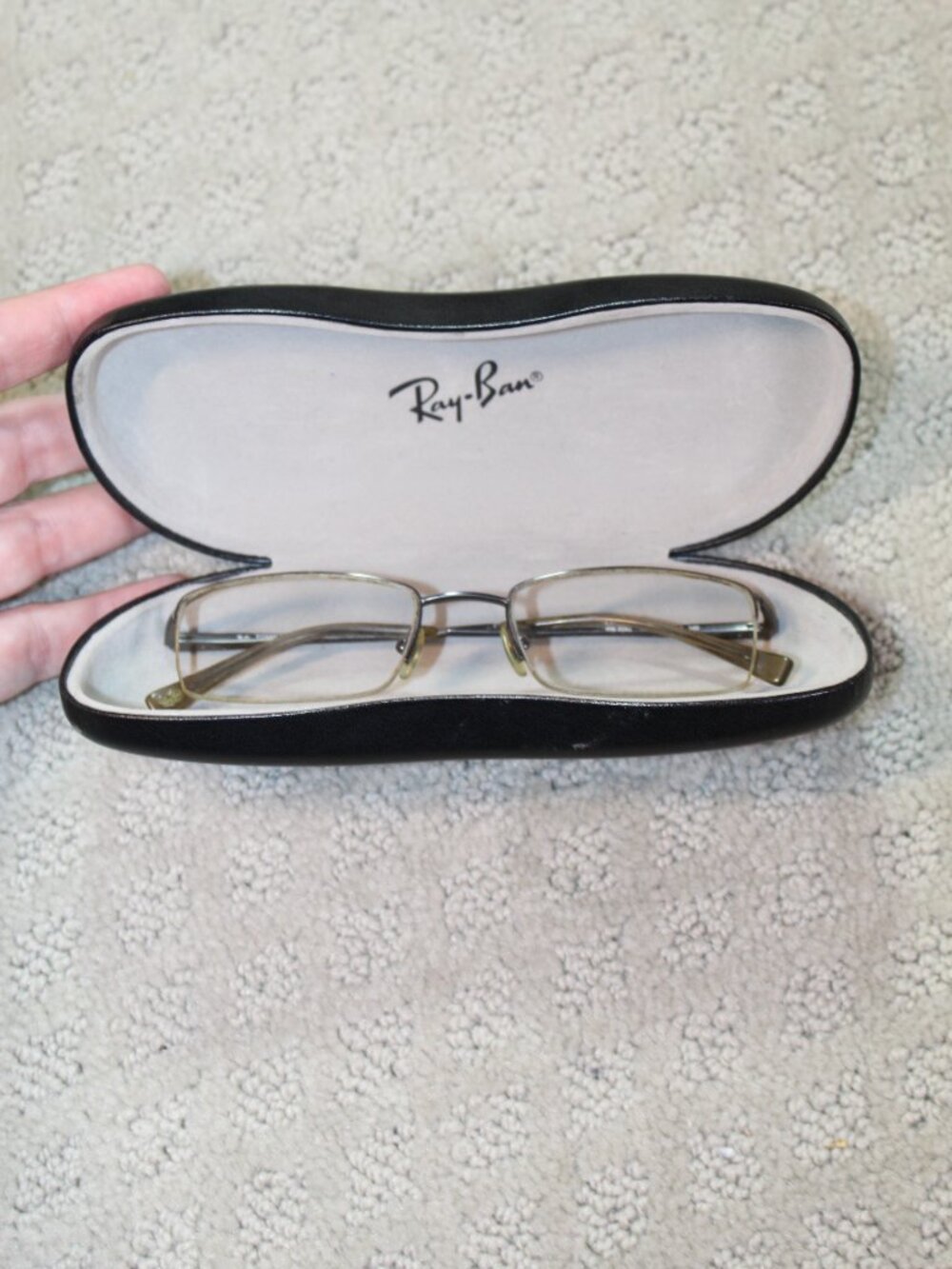 Ray-Ban RB8582 1000 Classic Eyeglasses Frames & Case Titanium Gunmetal 51-19-140